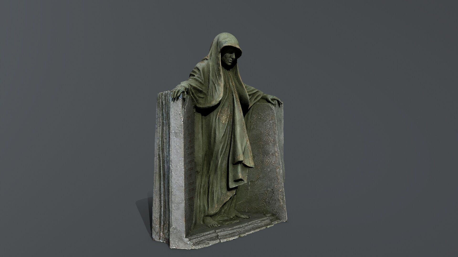 Dark statue Low-poly 3D model_4