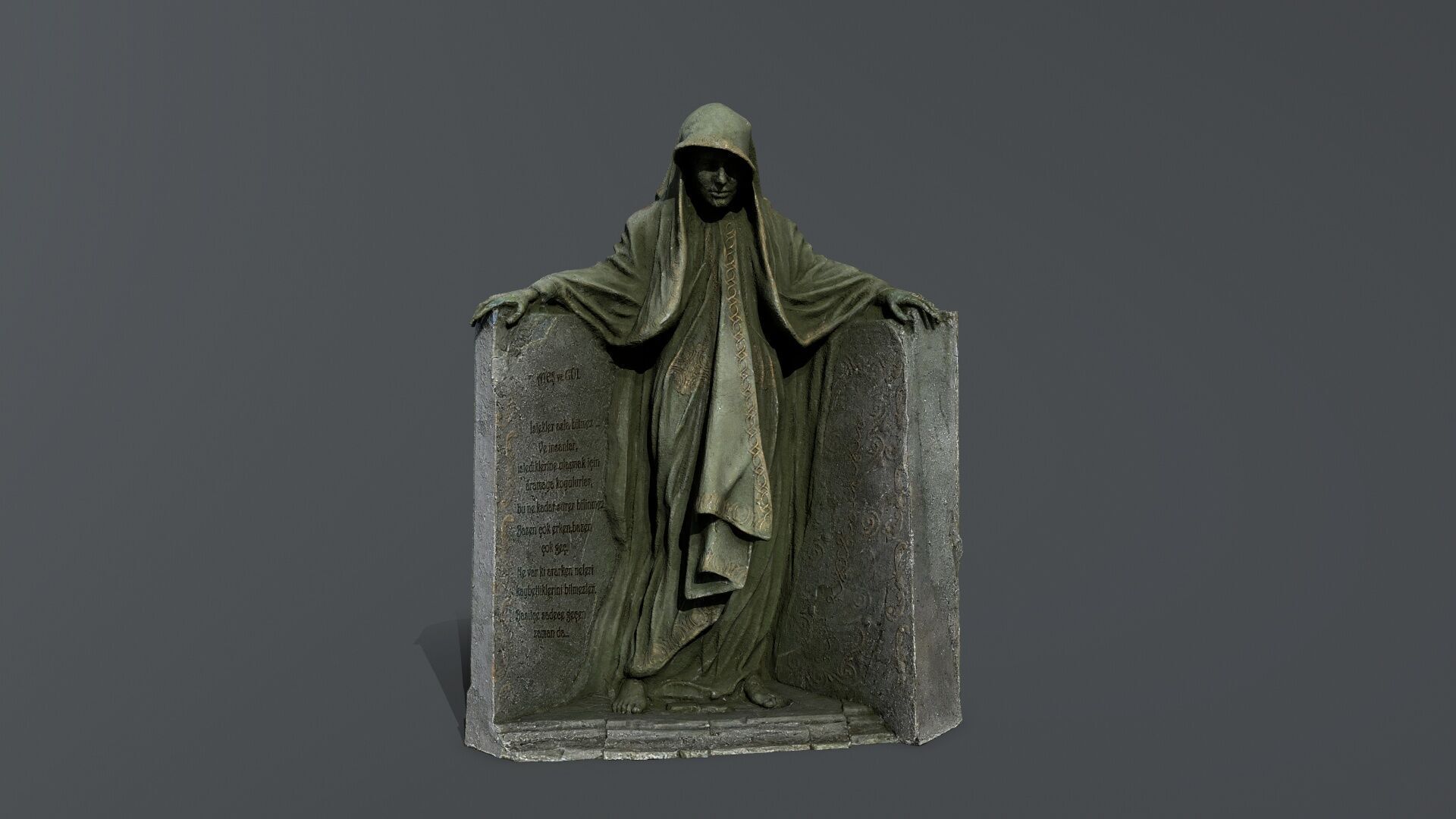 Dark statue Low-poly 3D model_11