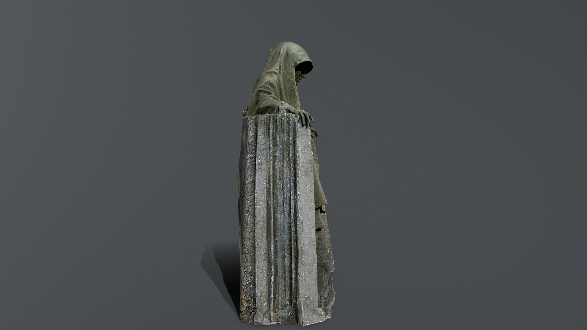 Dark statue Low-poly 3D model_5