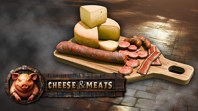 3DT Stylized Medieval Food Pack Low-poly 3D model 5