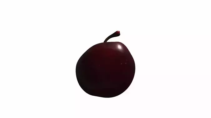 3d Render Red Cherry Isolated On