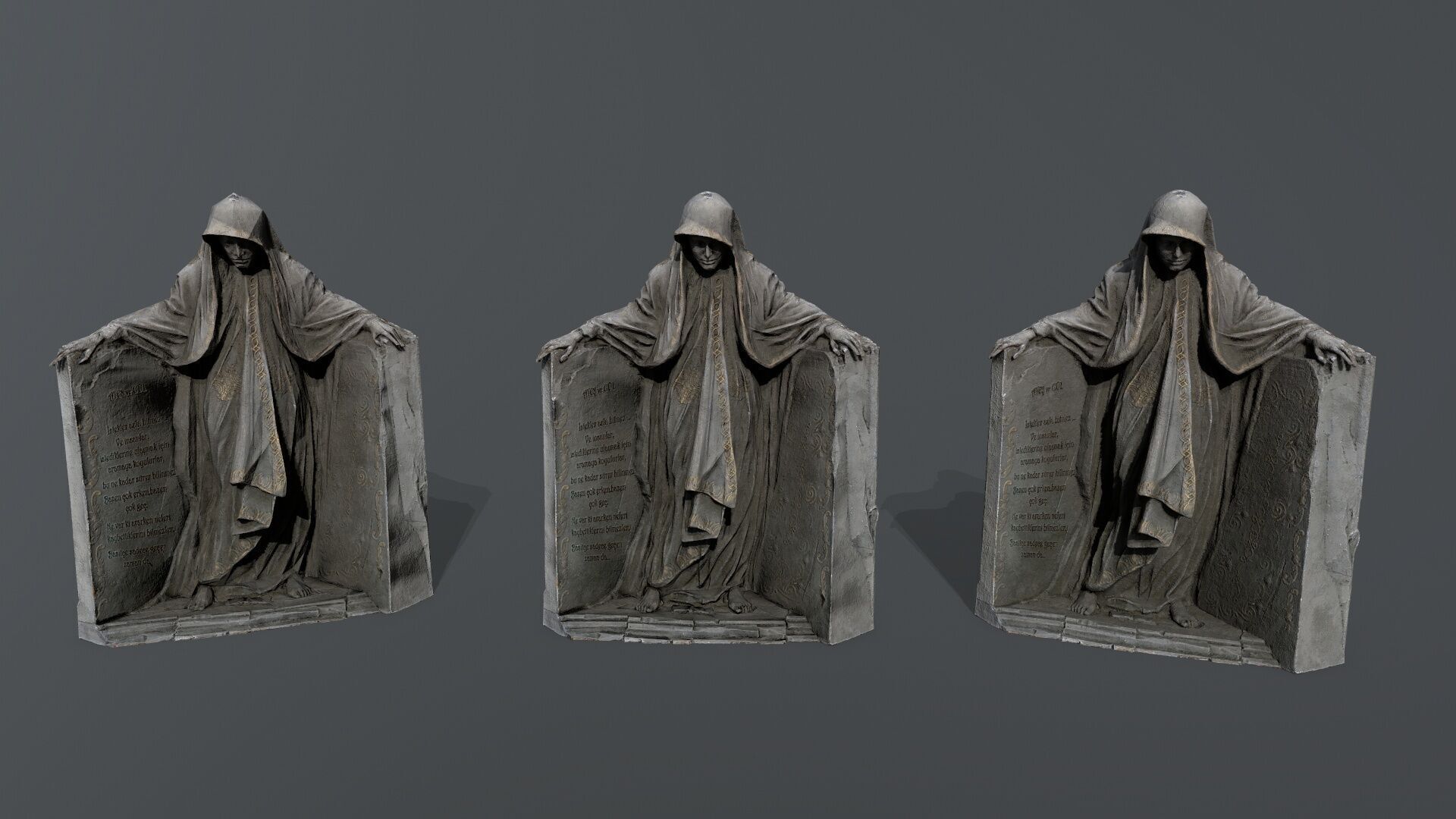 Dark Woman Low-poly 3D model_12