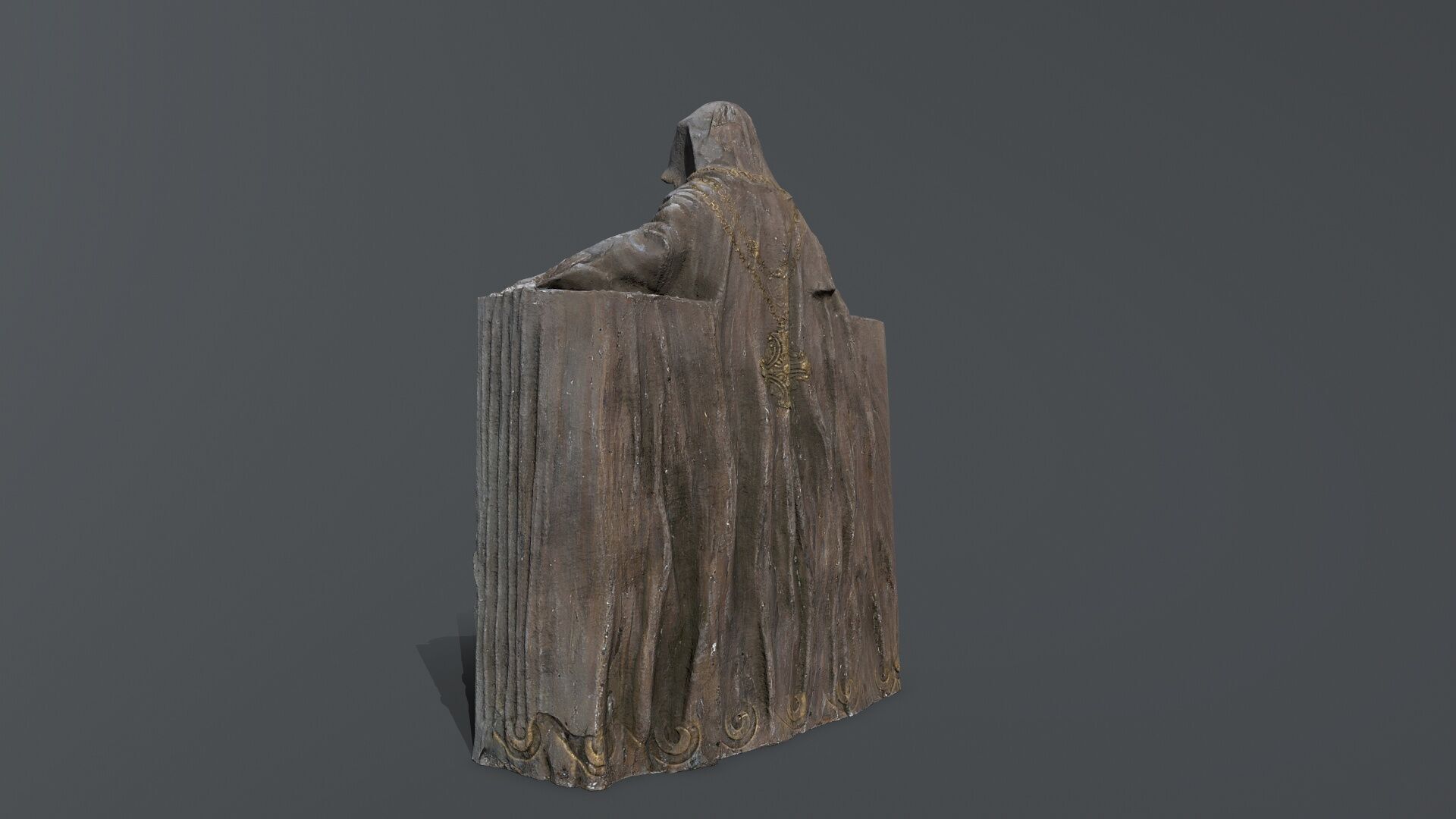 Dark Woman Low-poly 3D model_6