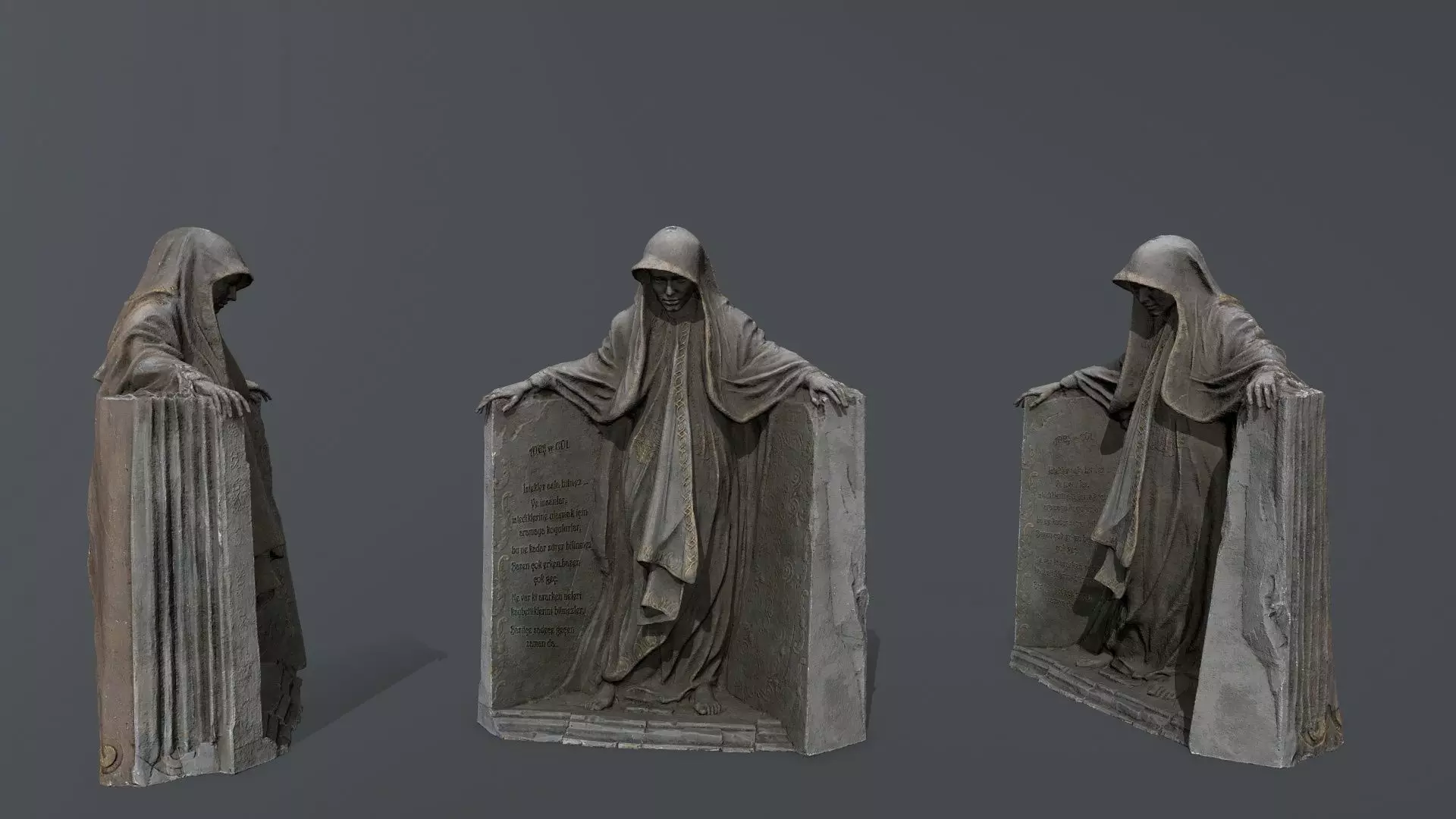 Dark Woman Low-poly 3D model_0