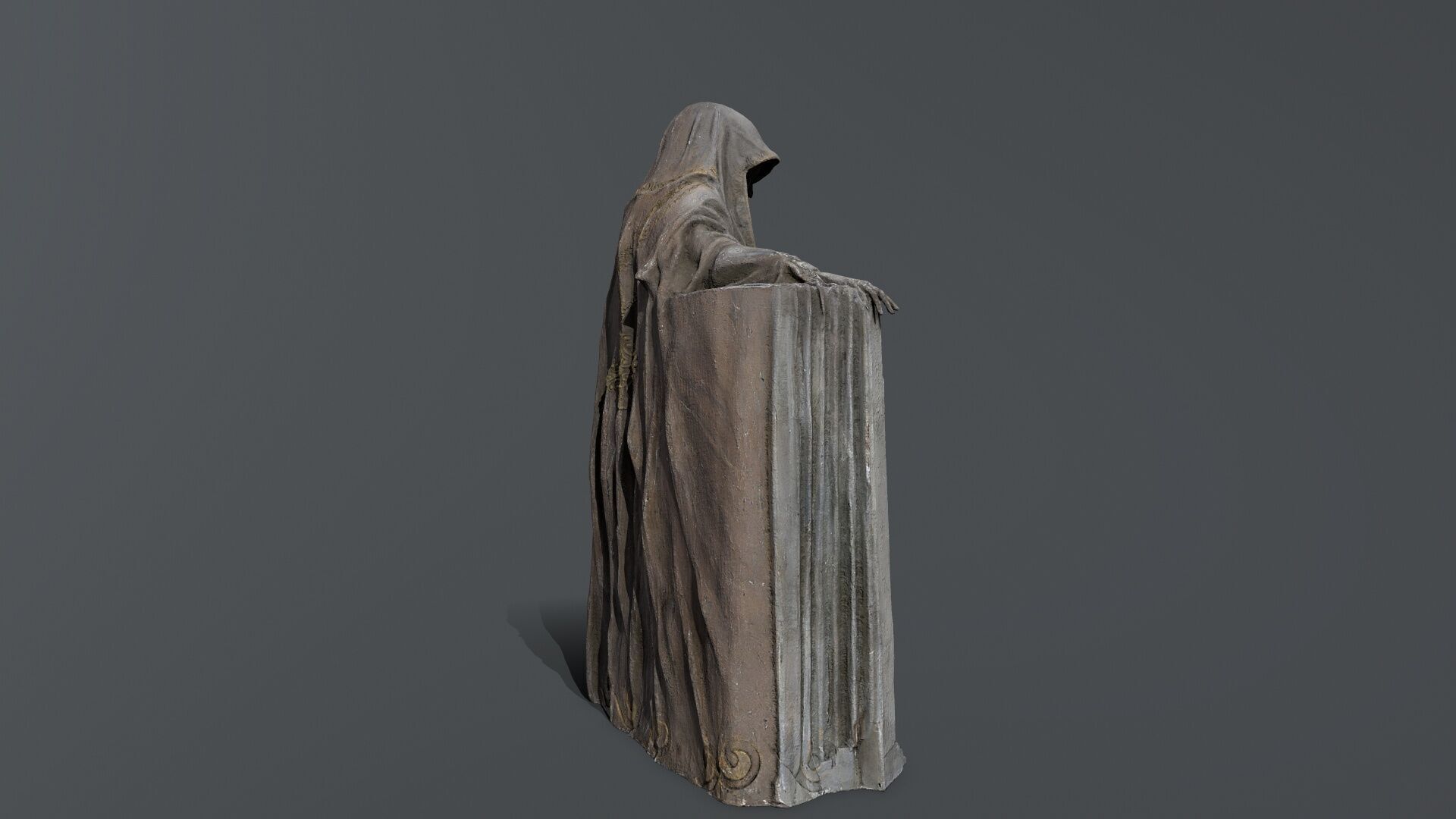 Dark Woman Low-poly 3D model_8