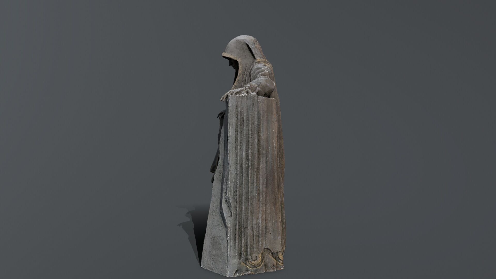 Dark Woman Low-poly 3D model_5