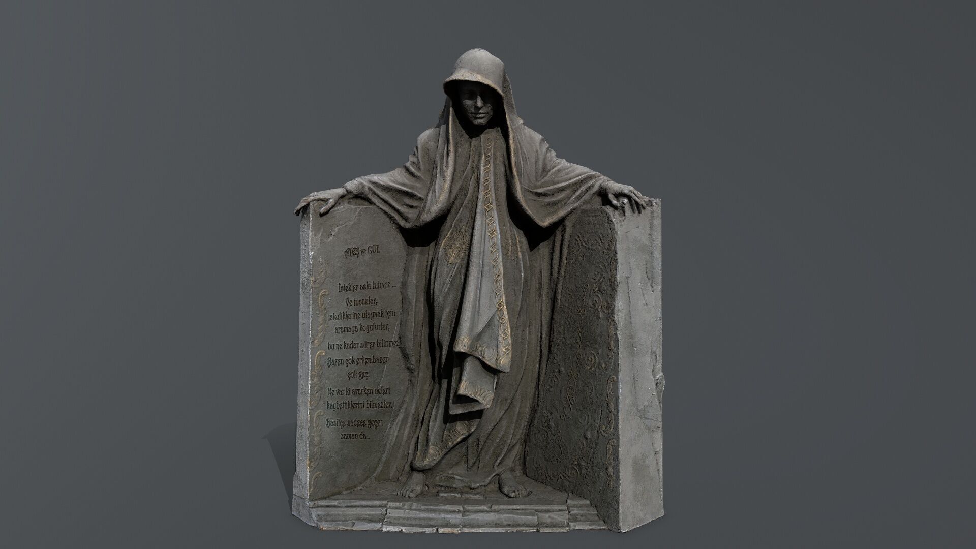 Dark Woman Low-poly 3D model_2