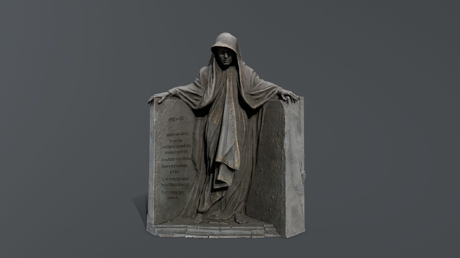 Dark Woman Low-poly 3D model_3