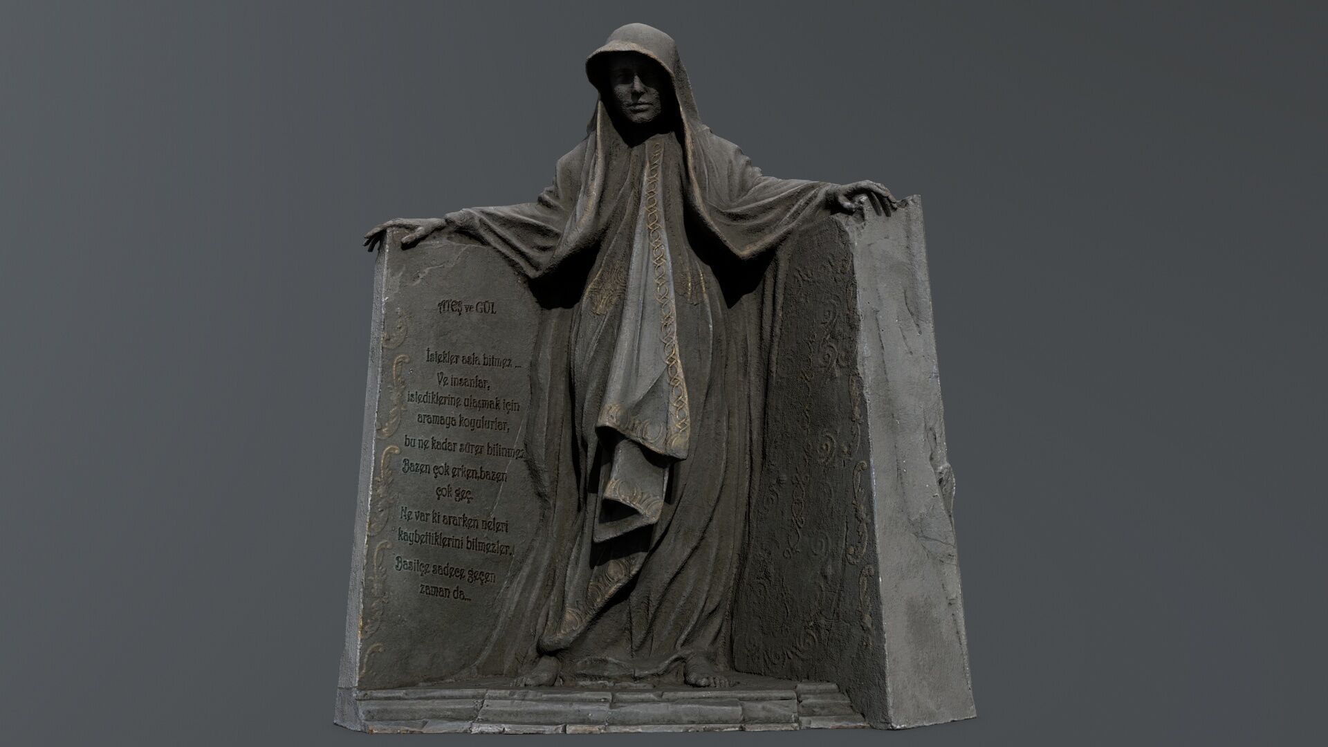 Dark Woman Low-poly 3D model_1