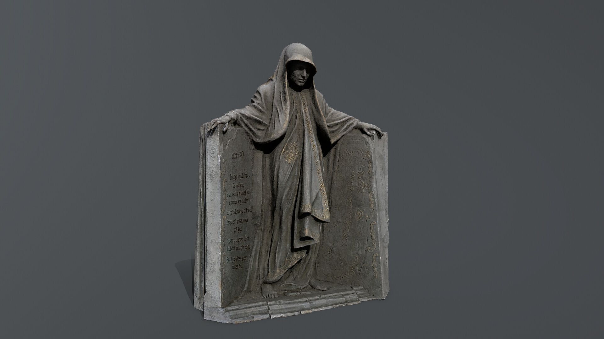 Dark Woman Low-poly 3D model_10