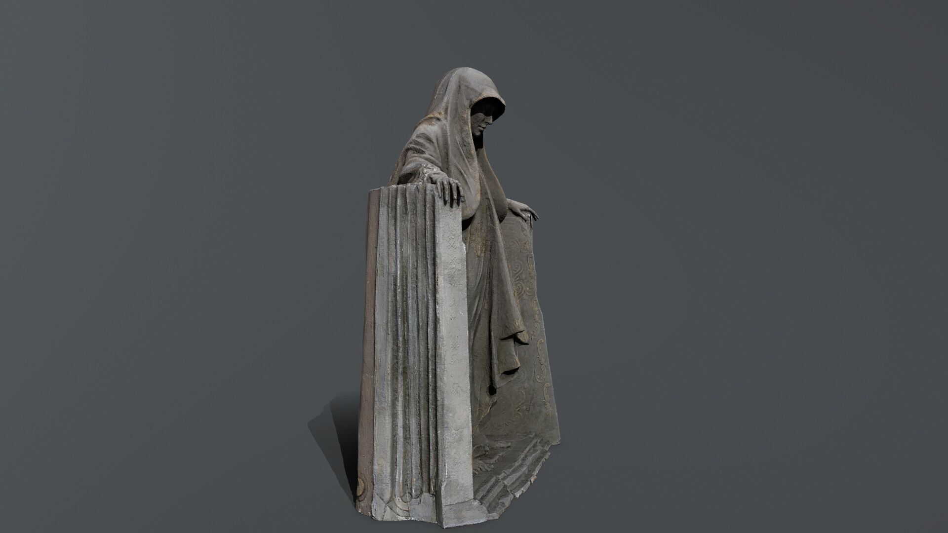 Dark Woman Low-poly 3D model_9