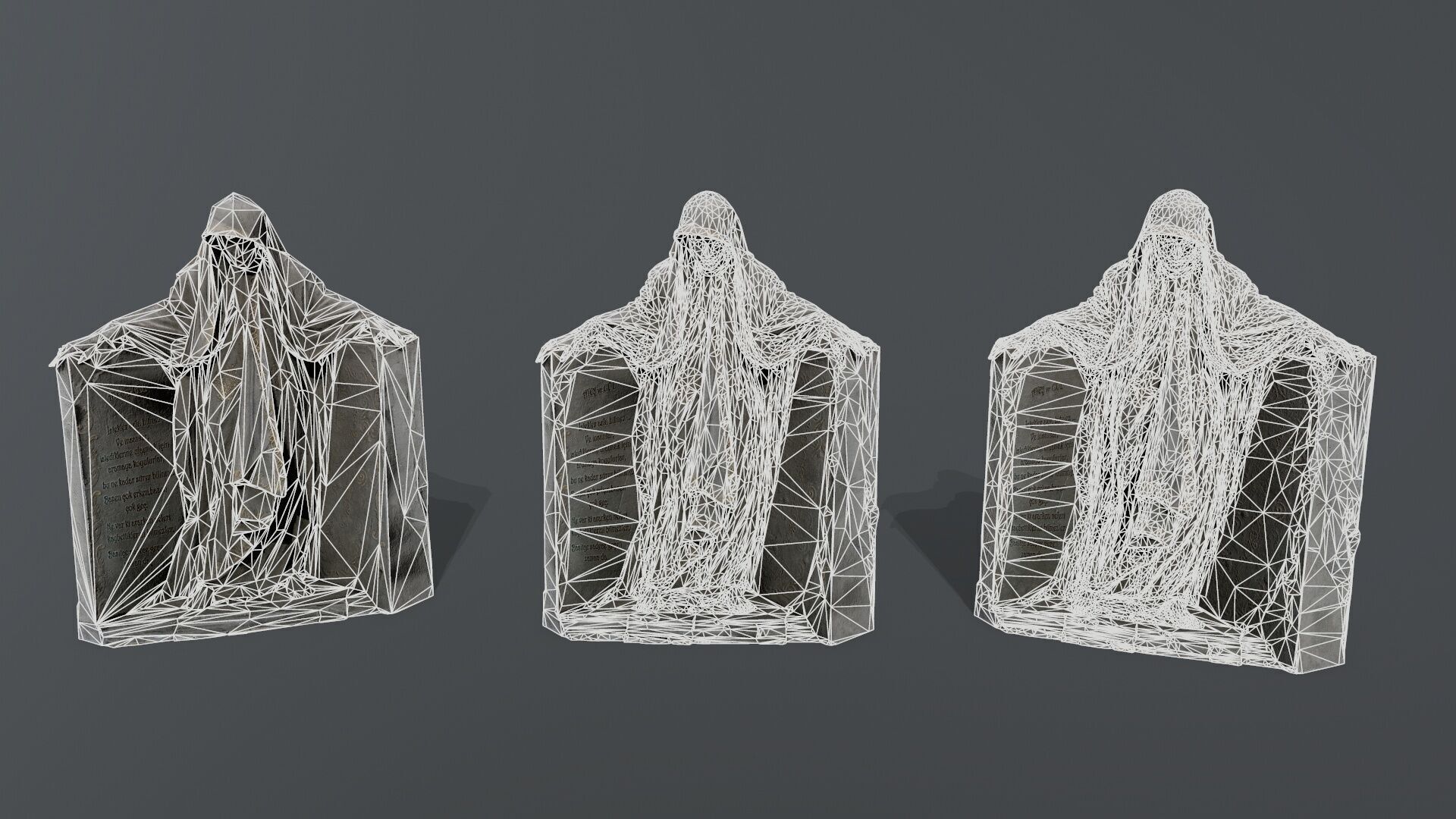 Dark Woman Low-poly 3D model_13