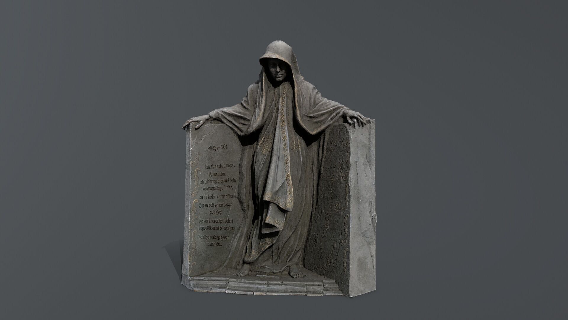 Dark Woman Low-poly 3D model_11