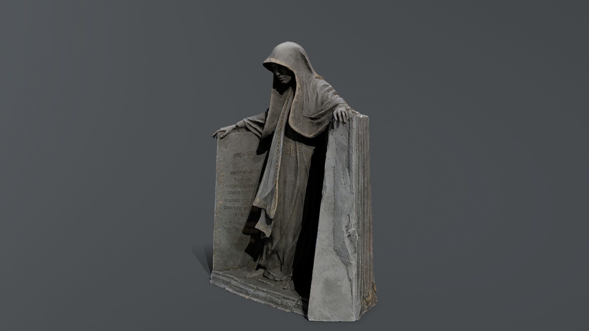 Dark Woman Low-poly 3D model_4