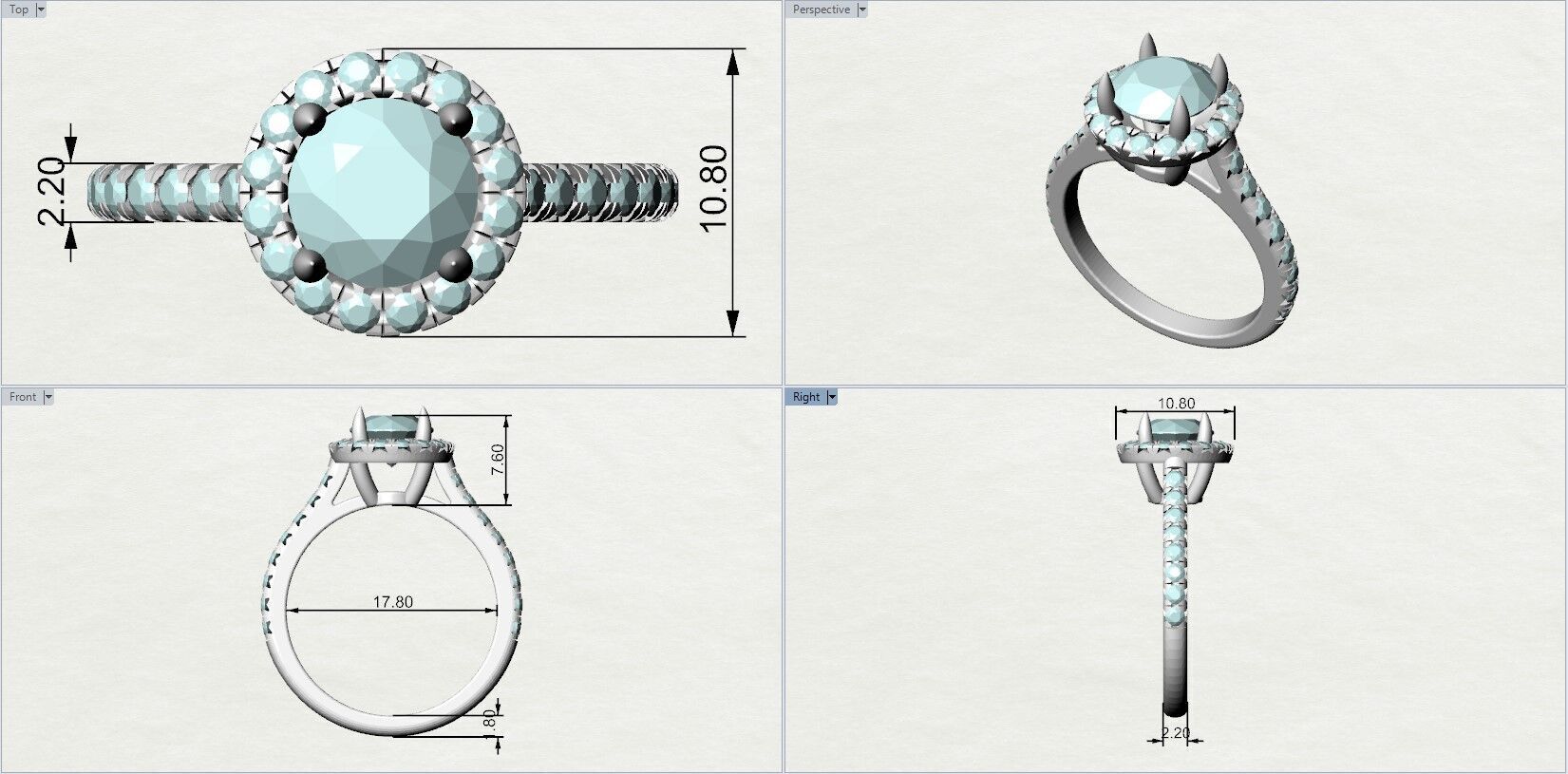 Tiffany Engagment Soleste Ring 3D print model_7