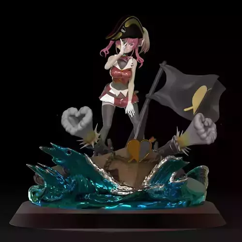 Houshou Marine Hololive EN Diorama 3D print model