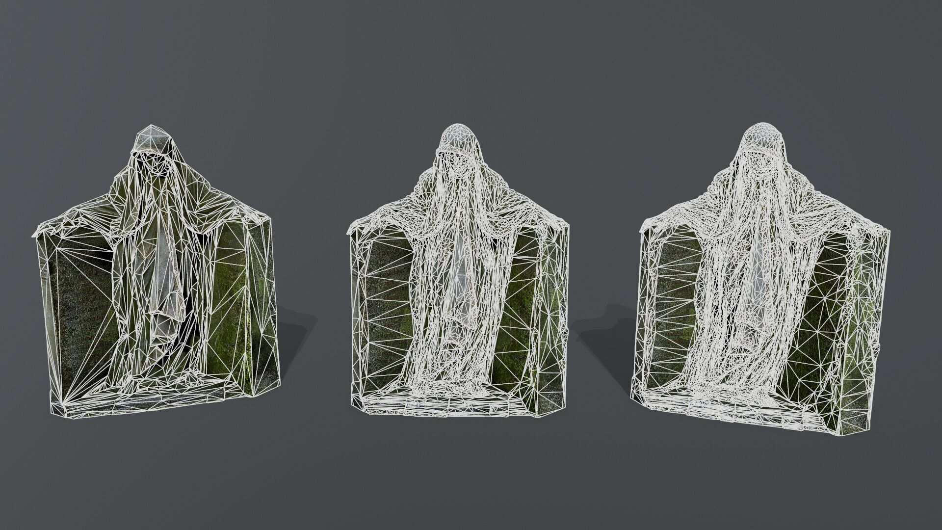 Dark Woman Low-poly 3D model_12