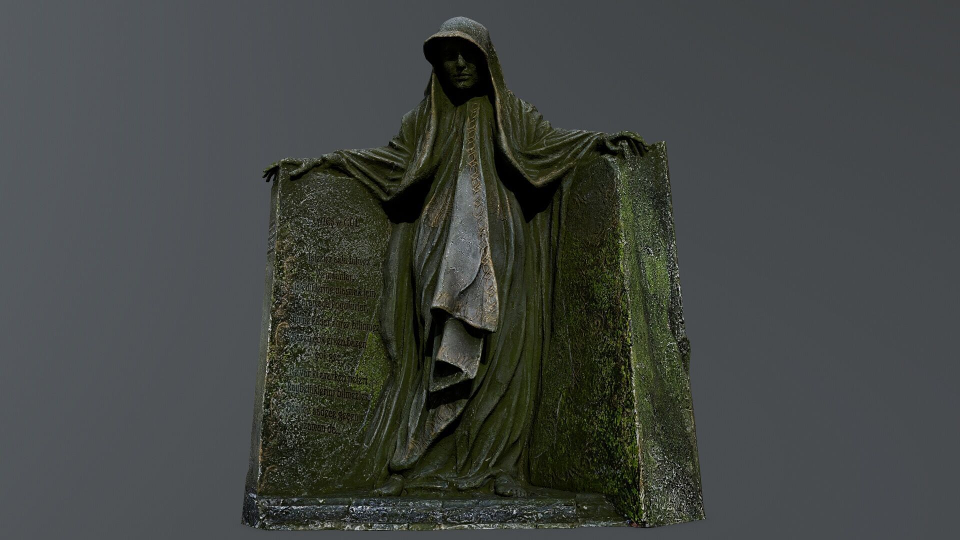 Dark Woman Low-poly 3D model_1