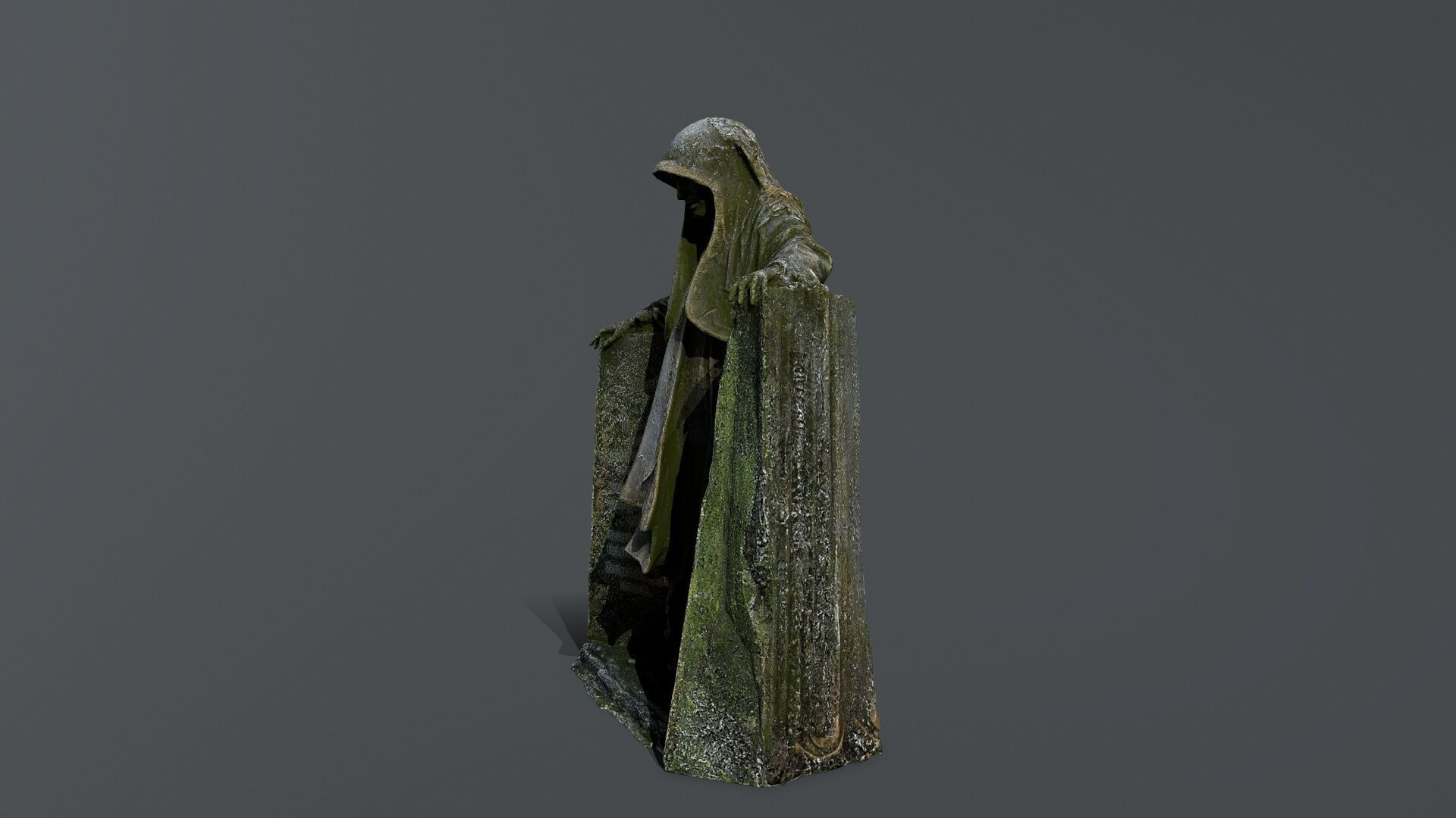 Dark Woman Low-poly 3D model_9