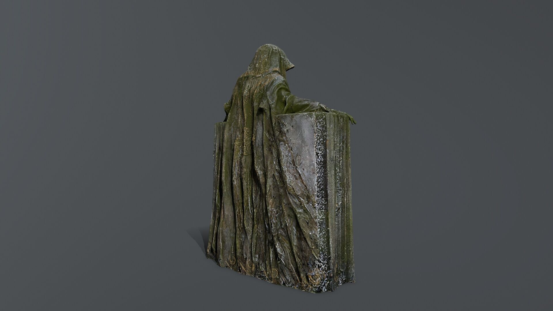 Dark Woman Low-poly 3D model_6