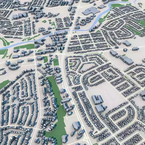 Alberta City Canada 3D model