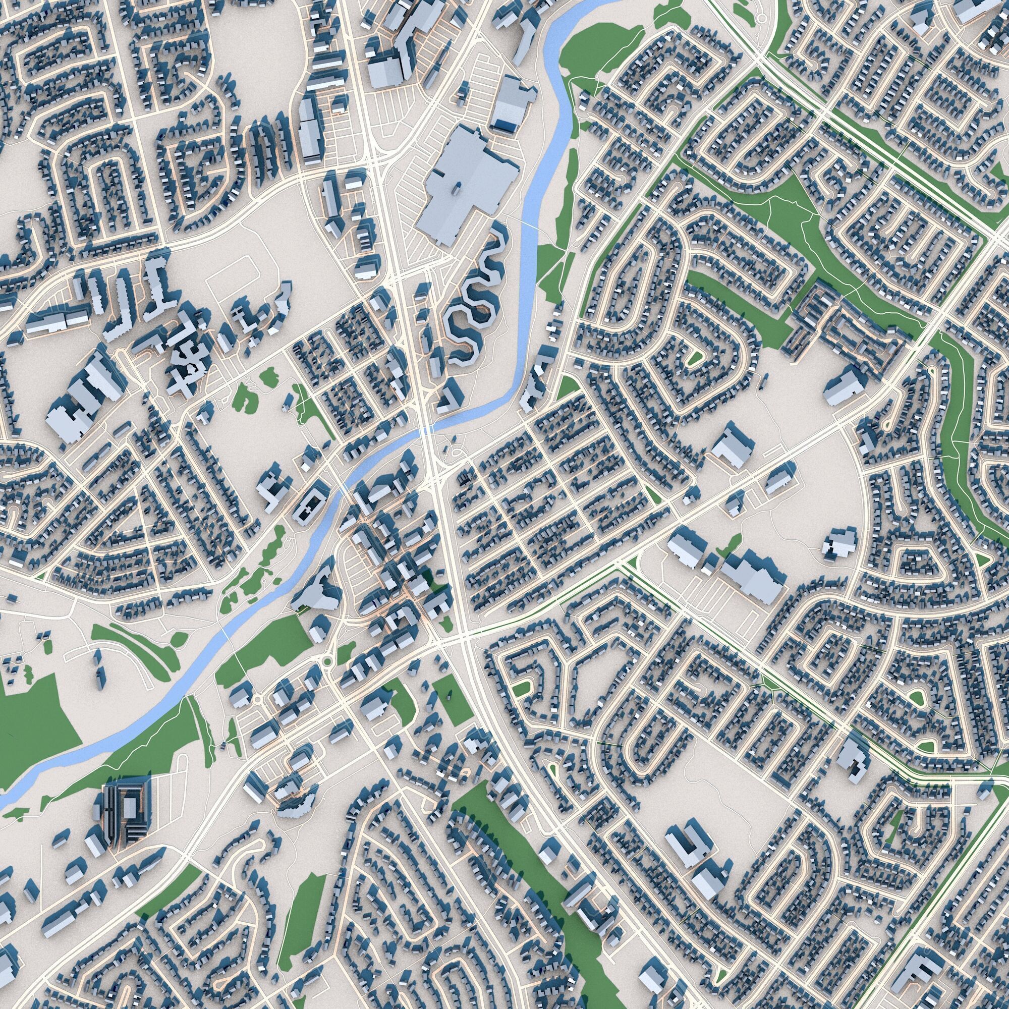 Alberta City Canada 3D model_2