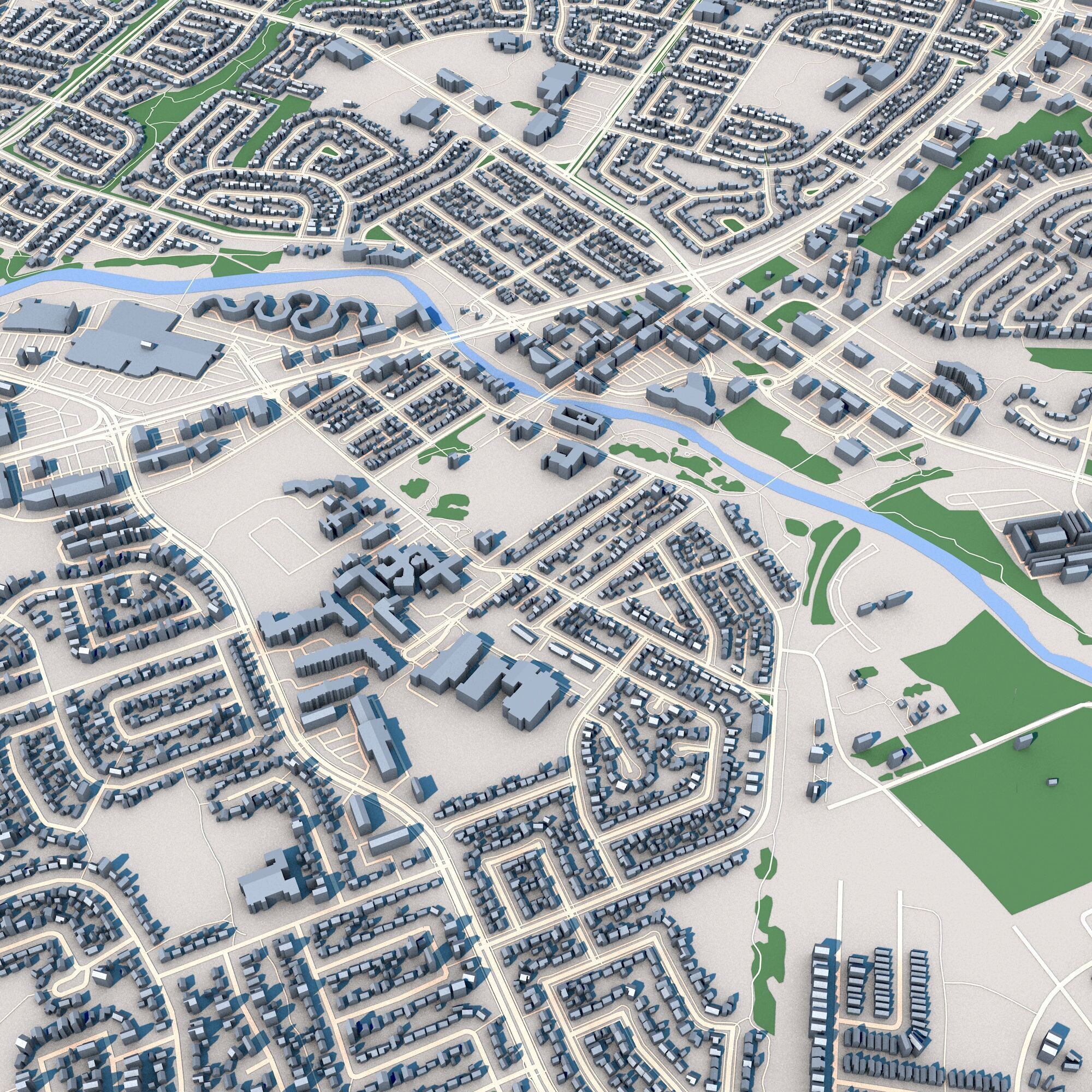 Alberta City Canada 3D model_7