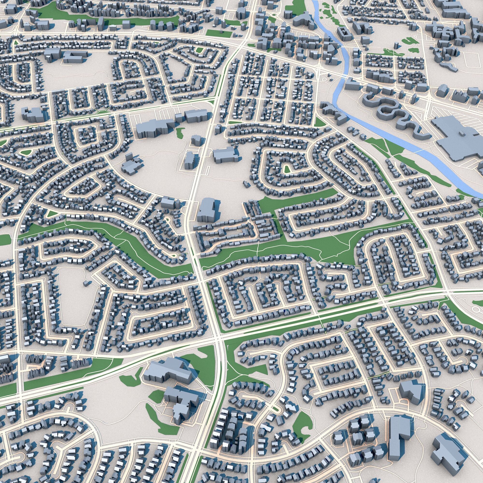 Alberta City Canada 3D model_5