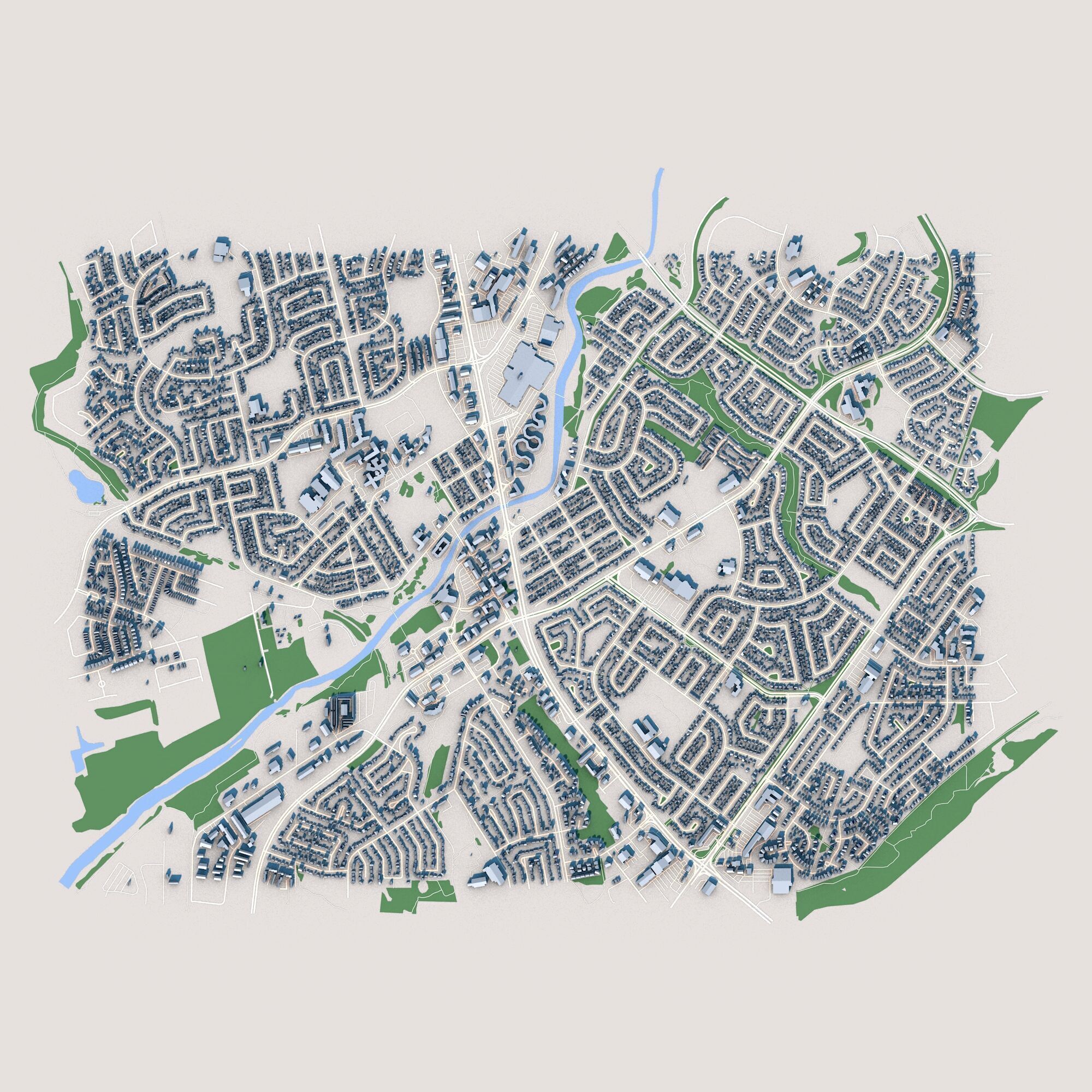 Alberta City Canada 3D model_1