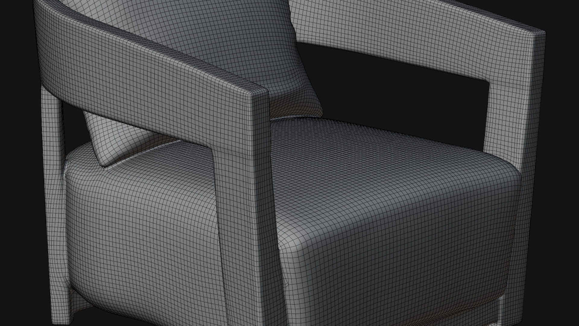 Sofa Chair 3D Model Low-poly 3D model_6