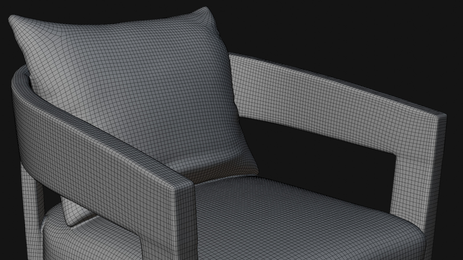 Sofa Chair 3D Model Low-poly 3D model_8