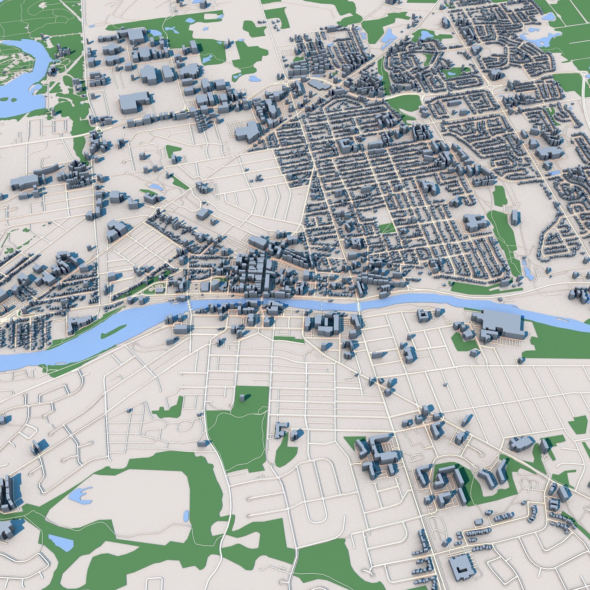 Cambridge City in Canada 3D model_7