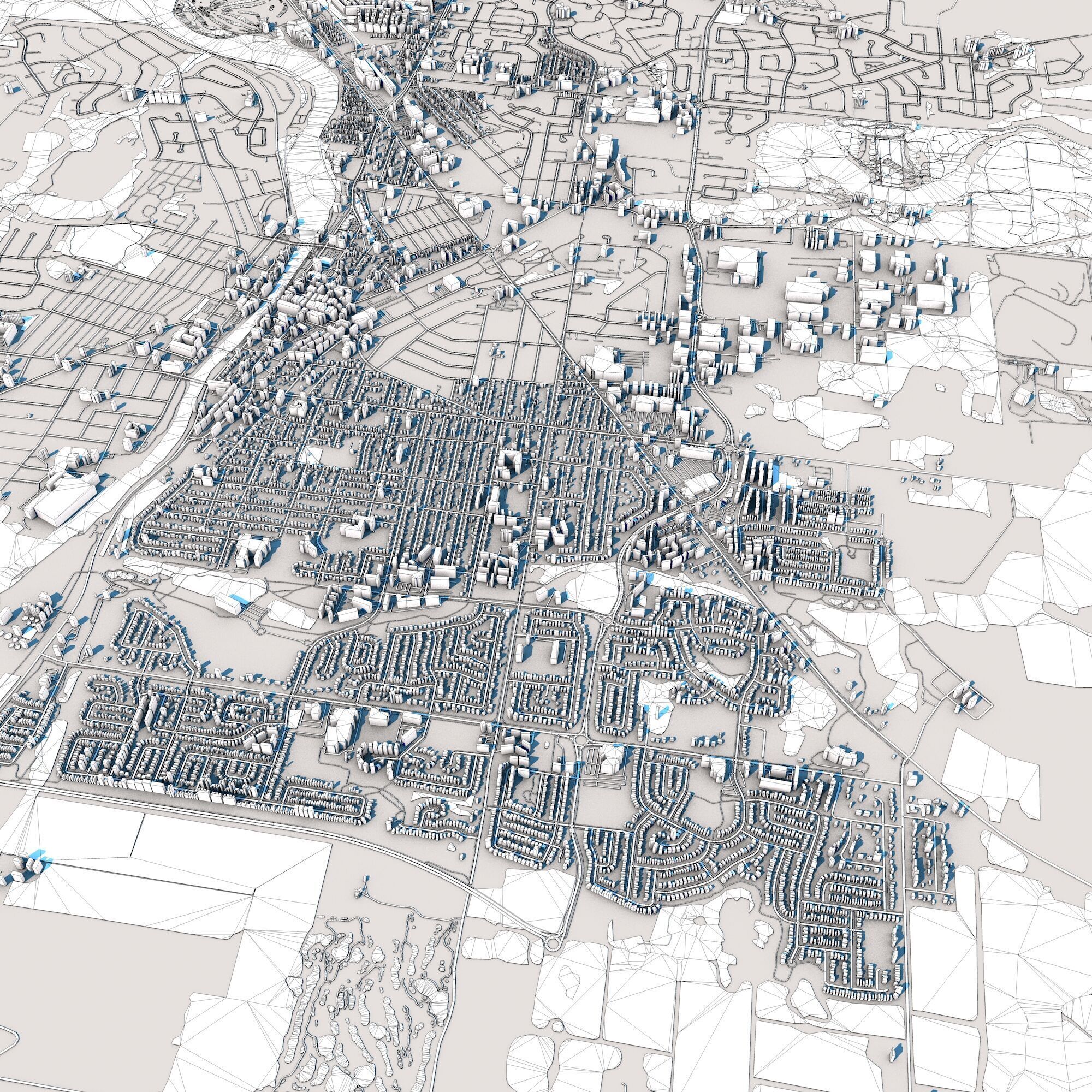 Cambridge City in Canada 3D model_10
