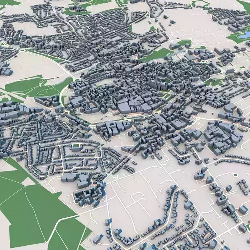 Canterbury City England 3D model