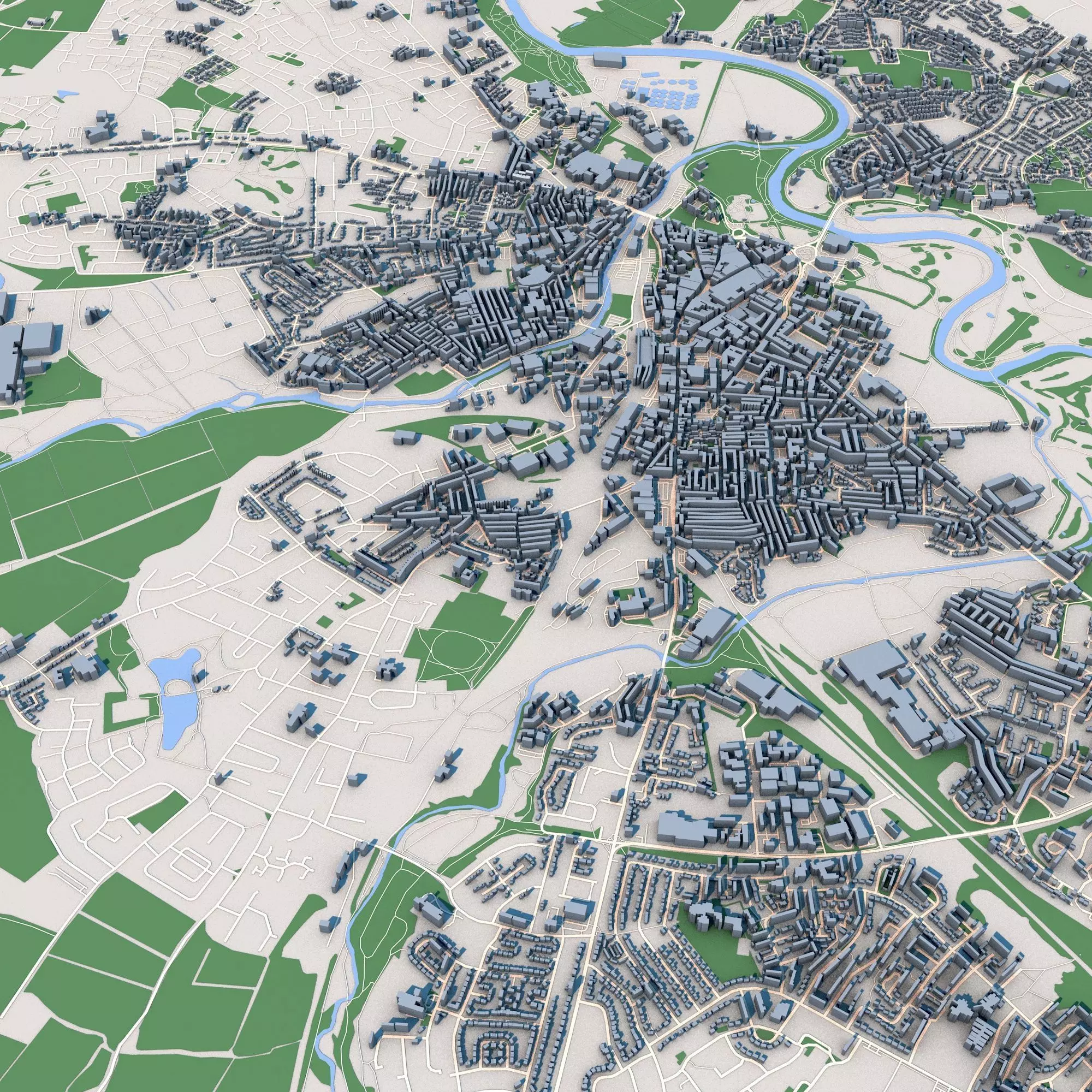 Carlisle City in England 3D model_0