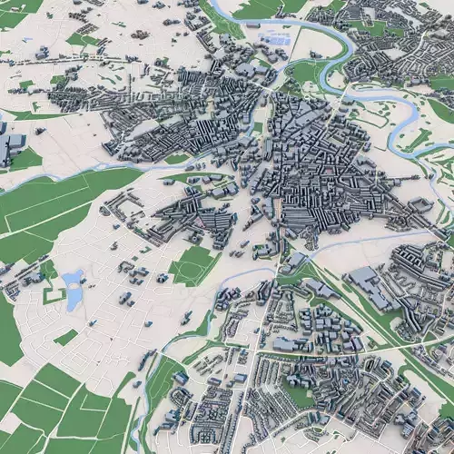 Carlisle City in England 3D model