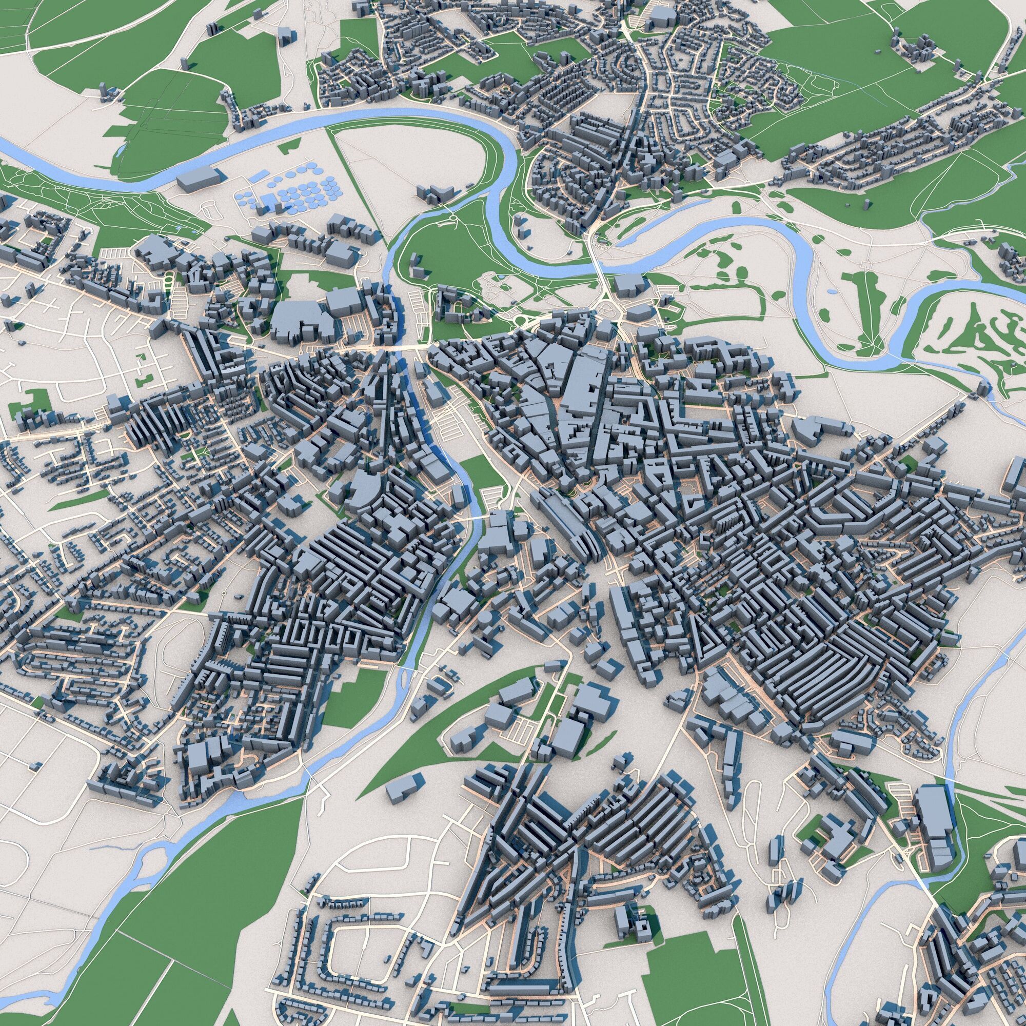 Carlisle City in England 3D model_3