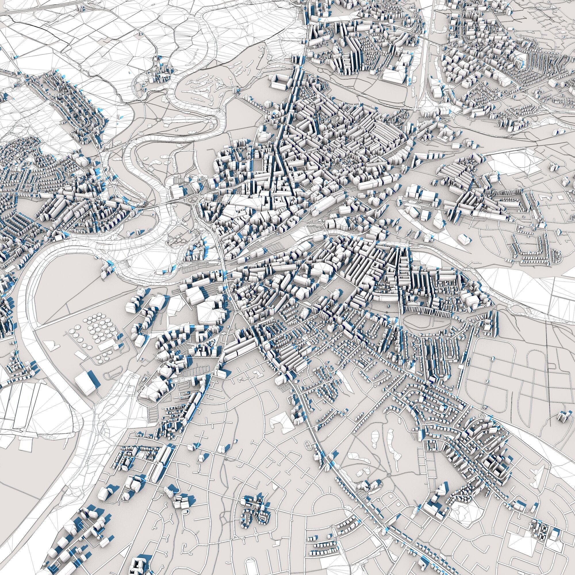 Carlisle City in England 3D model_9