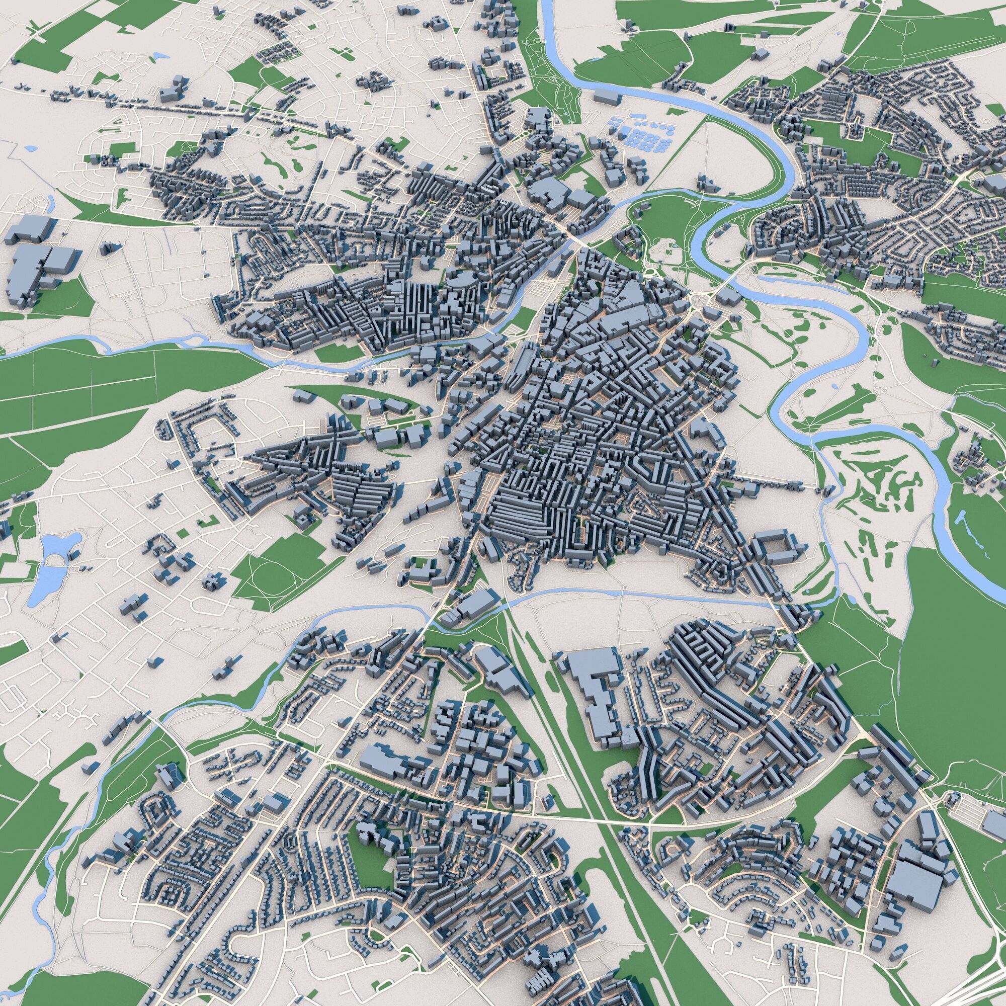 Carlisle City in England 3D model_4