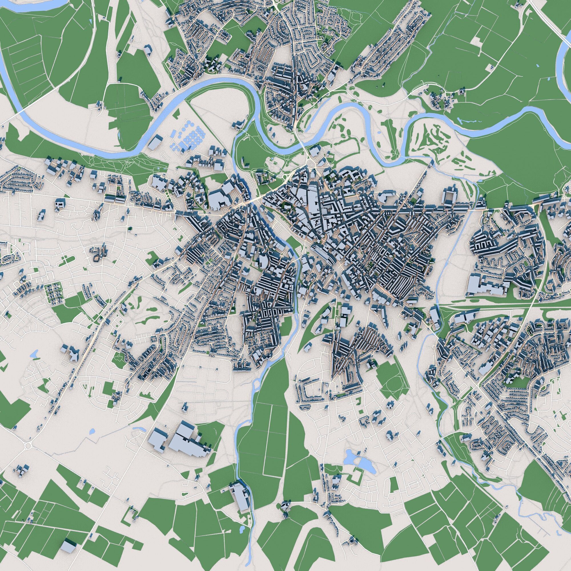 Carlisle City in England 3D model_2