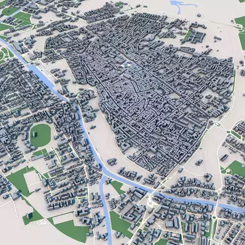 Ferrara City Italy 3D model