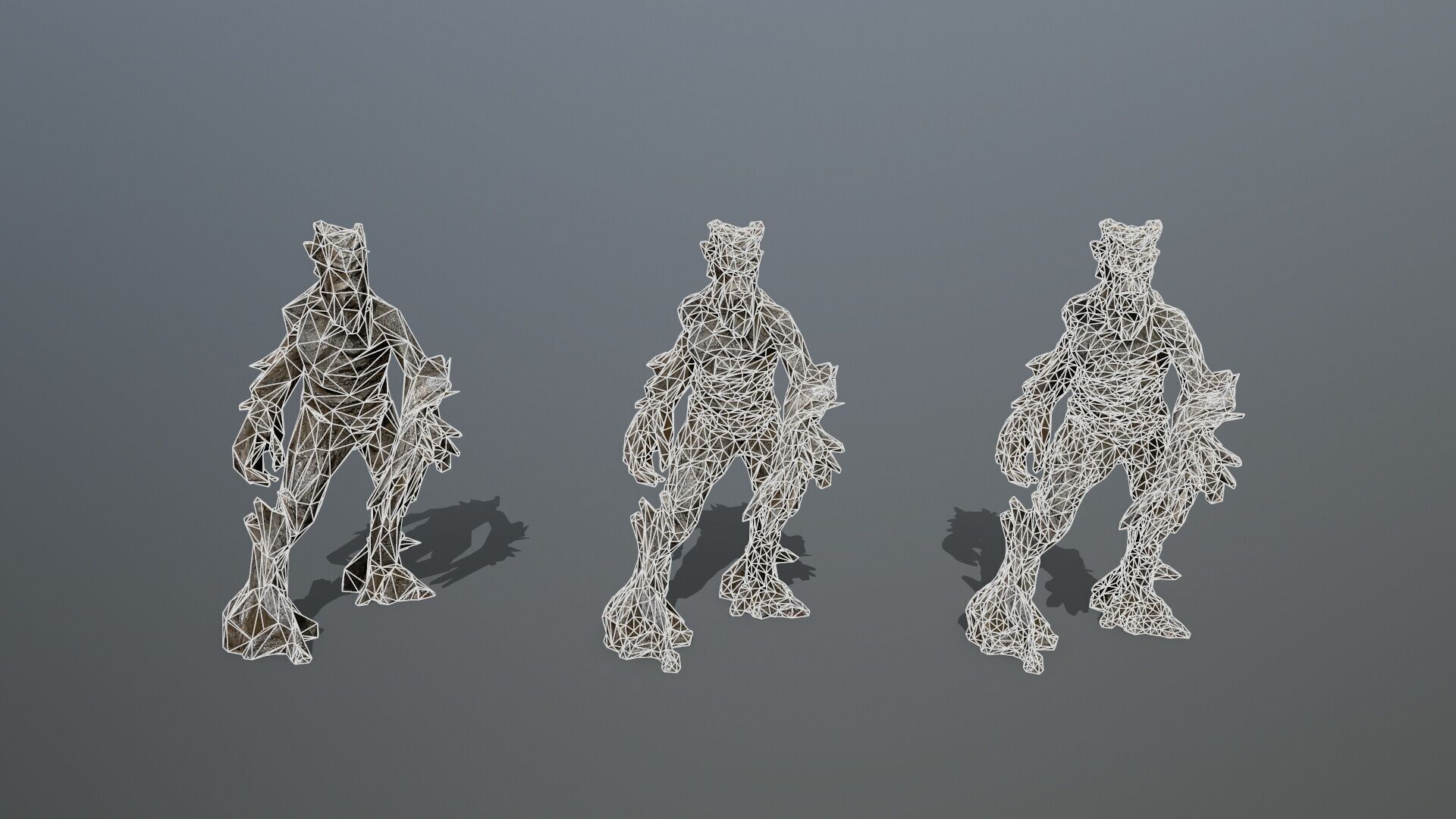 Golem Low-poly 3D model_12