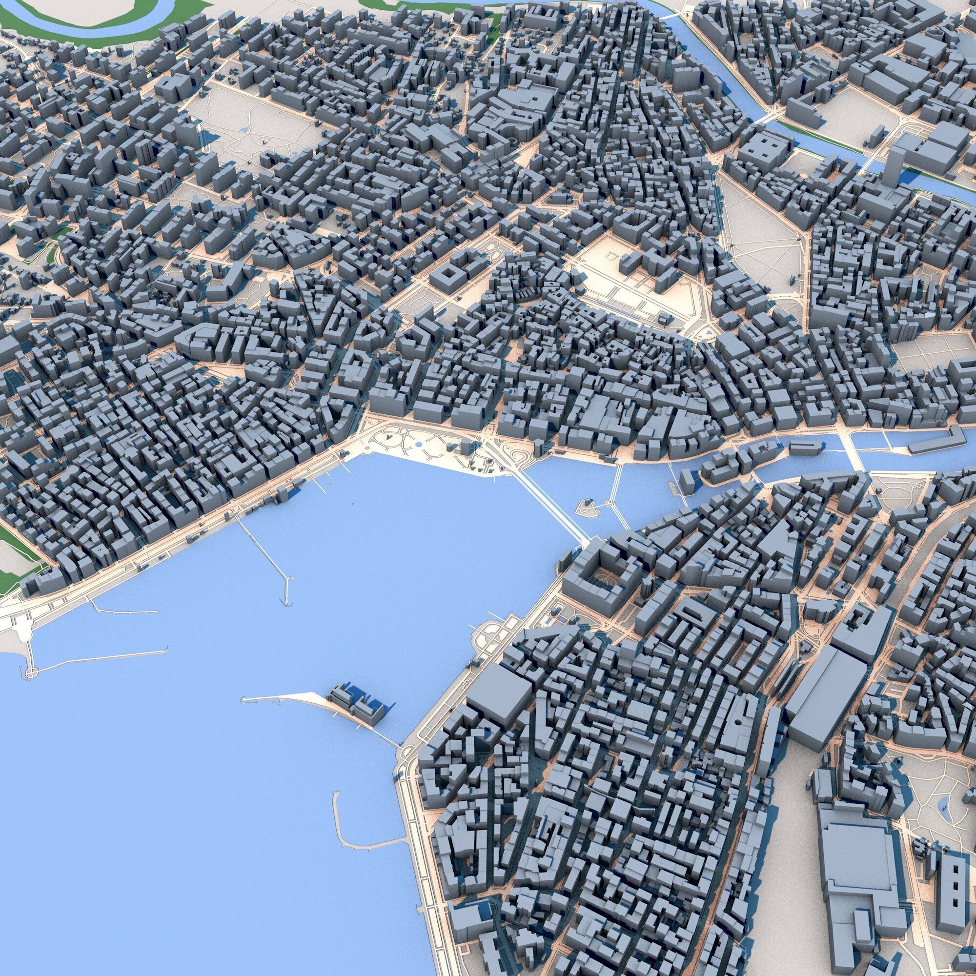 Geneva City Switzerland 3D model_8
