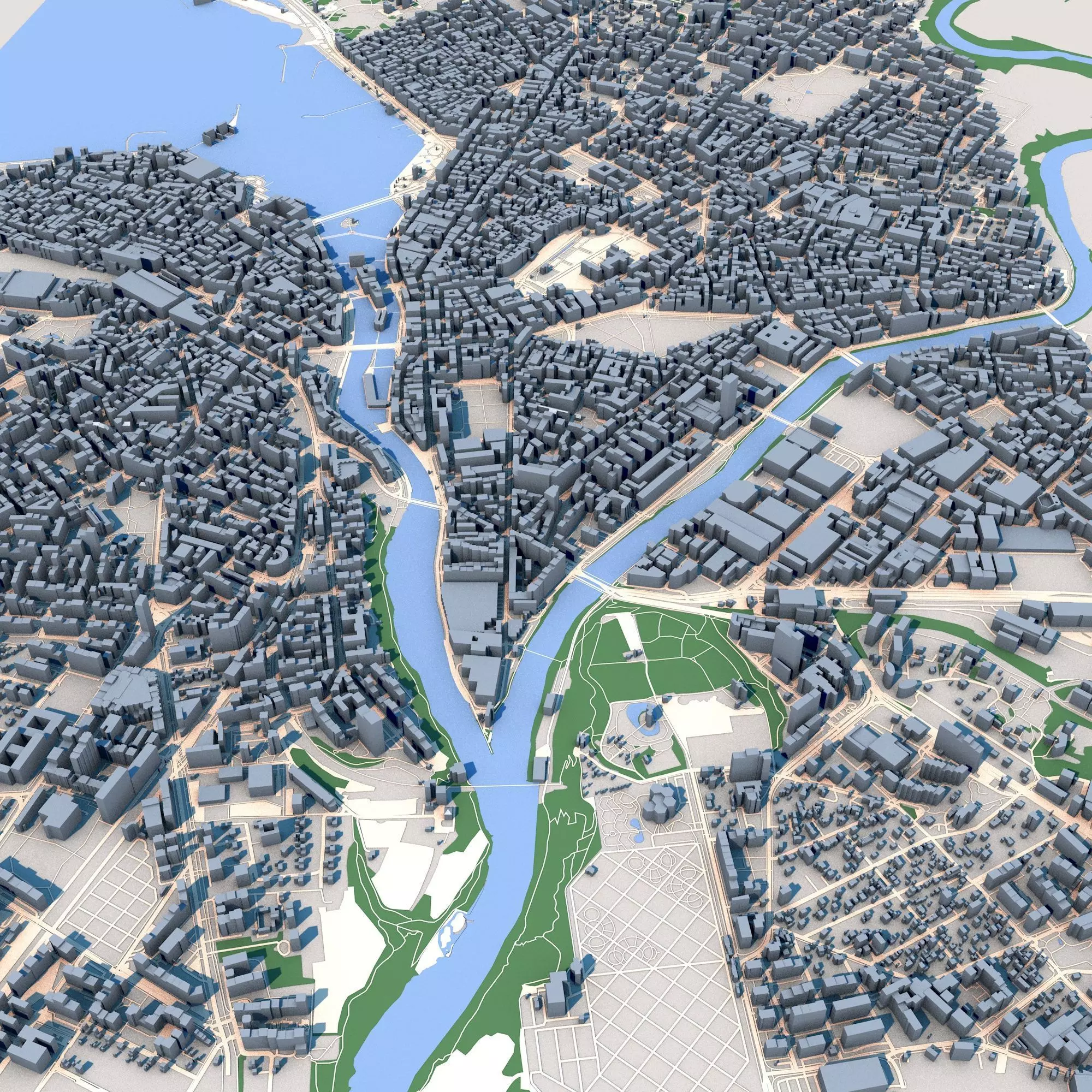 Geneva City Switzerland 3D model_0