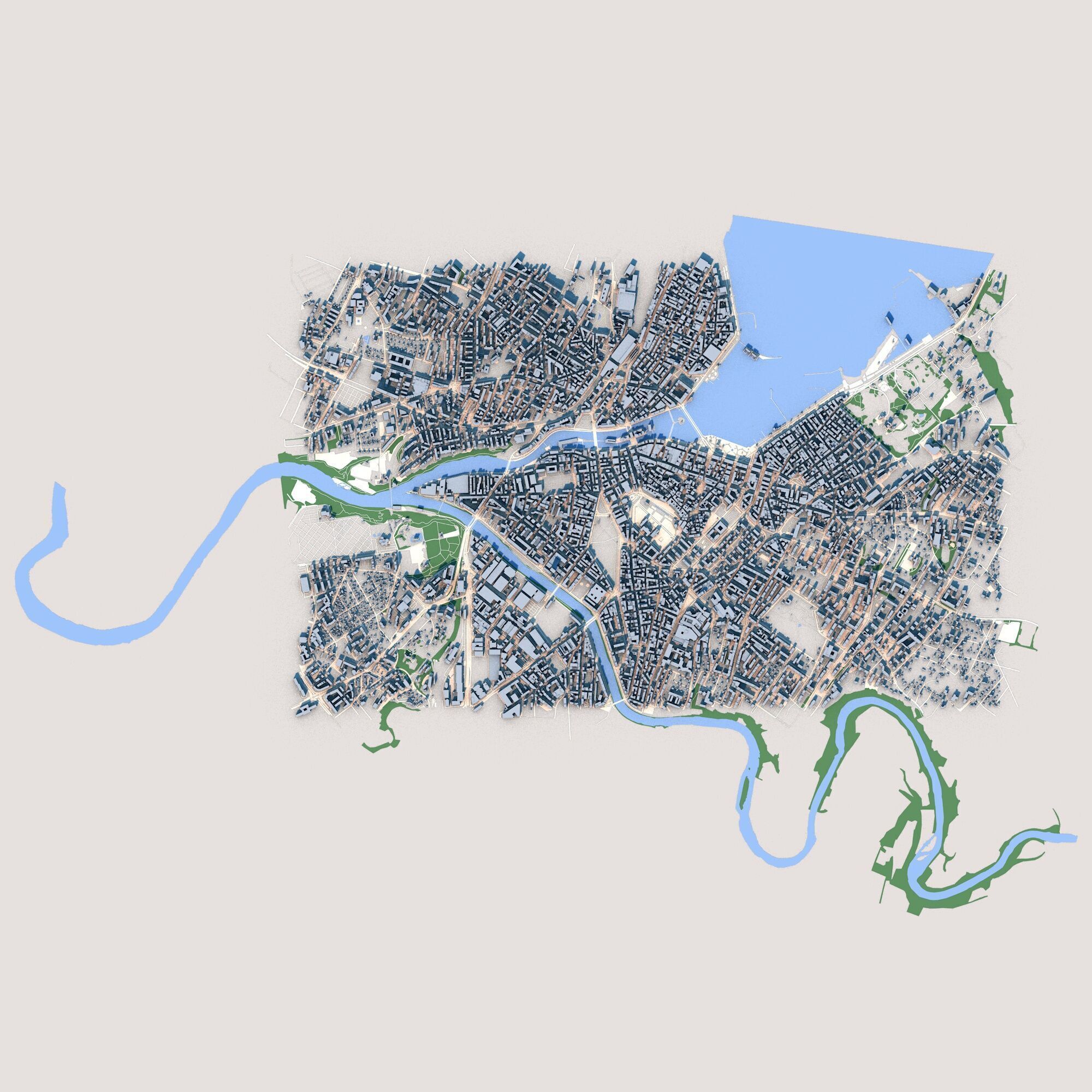 Geneva City Switzerland 3D model_1