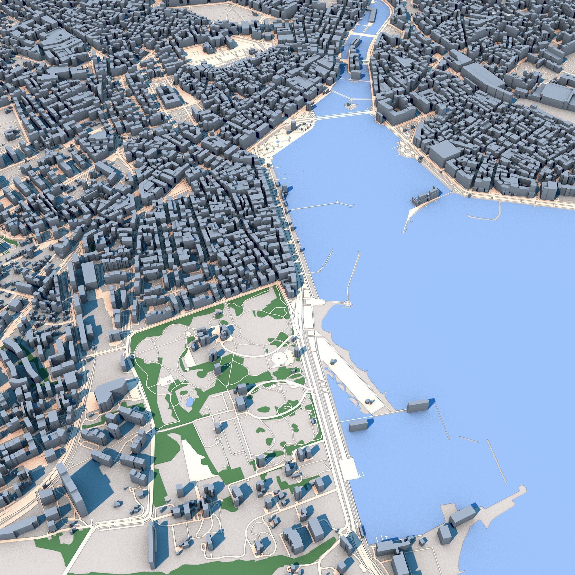 Geneva City Switzerland 3D model_7