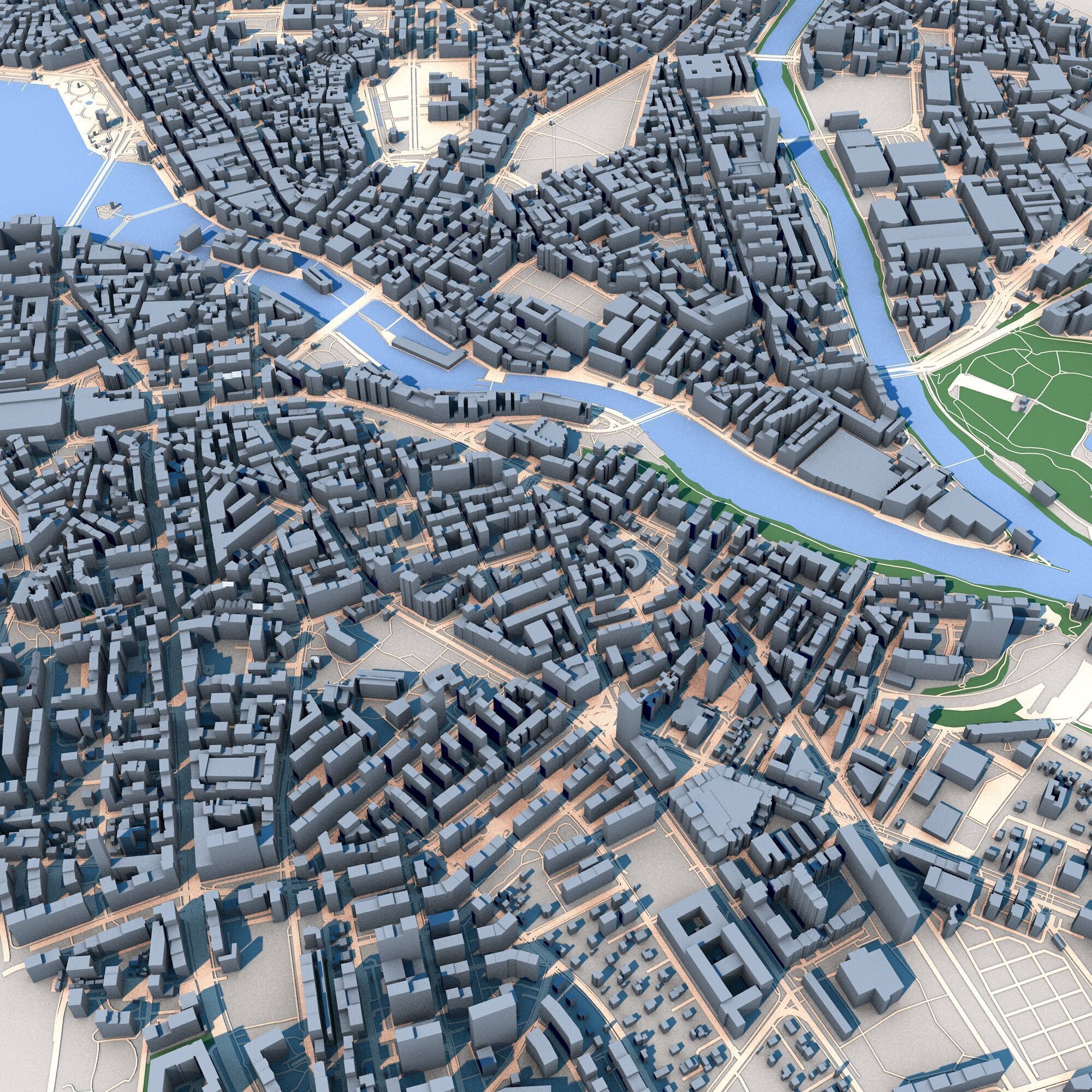 Geneva City Switzerland 3D model_9