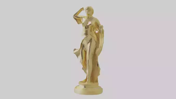 Goldplated statue model