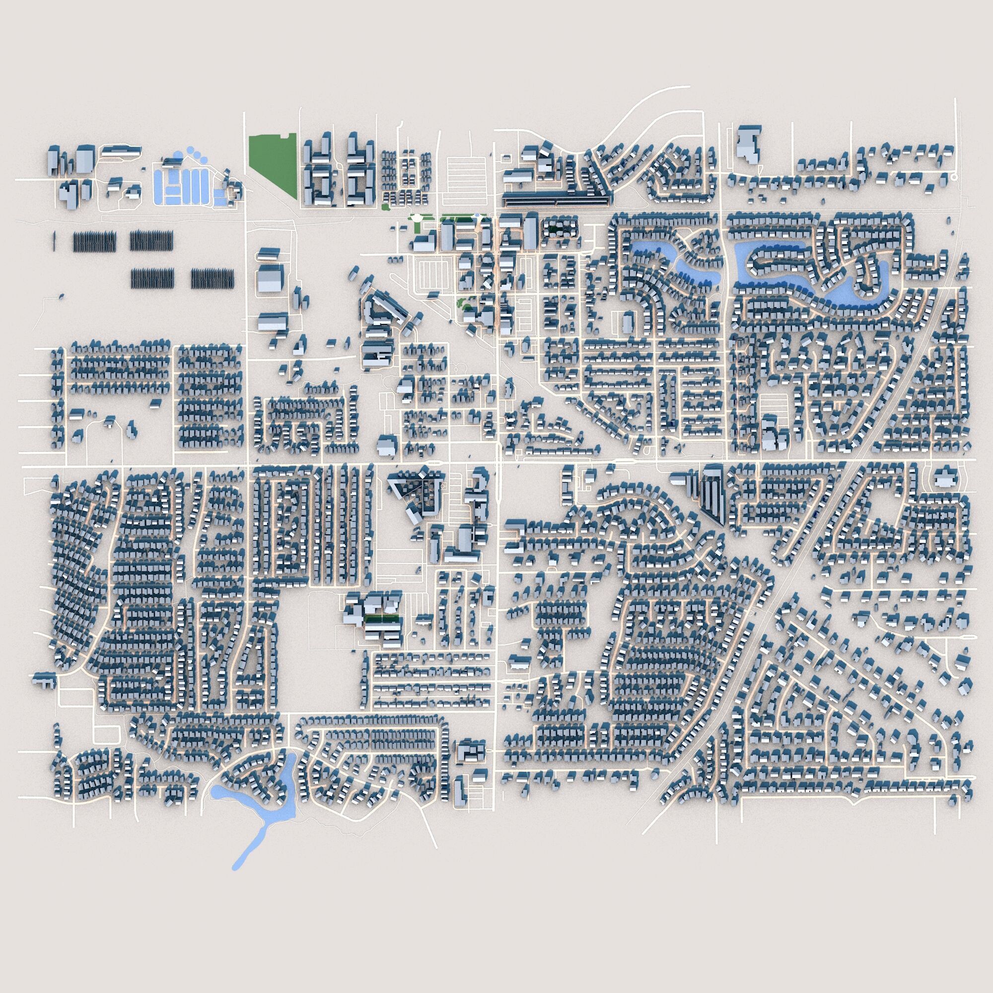 Gilbert City Arizona USA 3D model_1