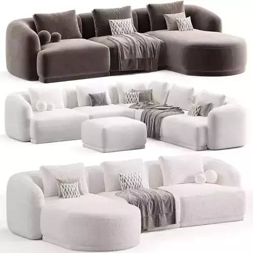 corner sofa Miley Low-poly 3D model